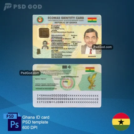 Ghana fake ID card psd template - Ghana gefälschter Personalausweis PSD-Vorlage buy Ghana fake ID card -buy ghana idcard