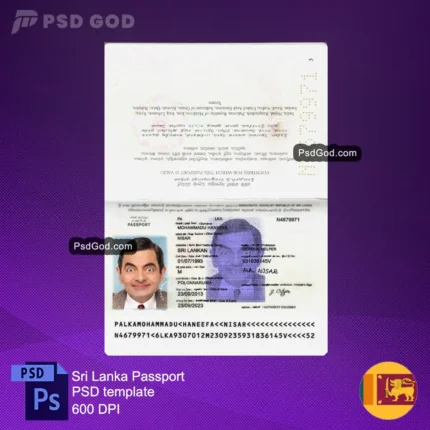 Sri Lanka fake passport psd templateශ්‍රී ලංකා ව්‍යාජ විදේශ ගමන් බලපත්‍ර psd සැකිල්ල Buy Sri Lanka passport vecror