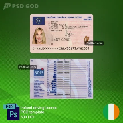 buy or download Ireland fake driving license psd template - ceannaigh nó íoslódáil teimpléad psd ceadúnas tiomána bréige na hÉireann - Buy or download fake Irish driving license - Ceannaigh nó íoslódáil ceadúnas tiomána Éireannach falsa